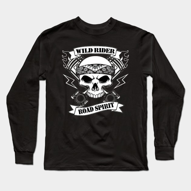 Wild Rider Road Spirit Long Sleeve T-Shirt by Vadaliko